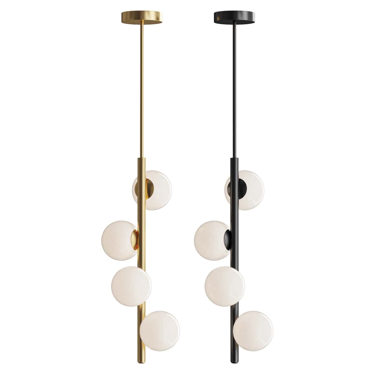 Modern brass vertical chandelier 1