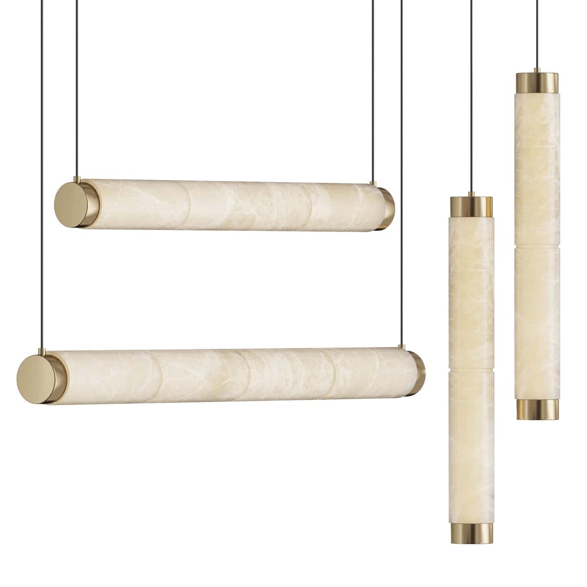 Alabaster Strip Pendant Light 1