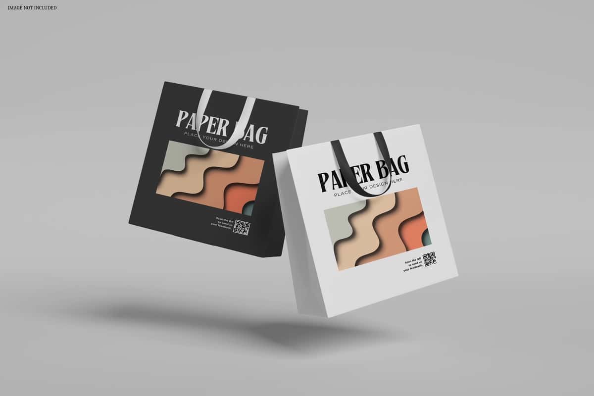 Qog'oz sumka maketi | Paper bag mockup 1