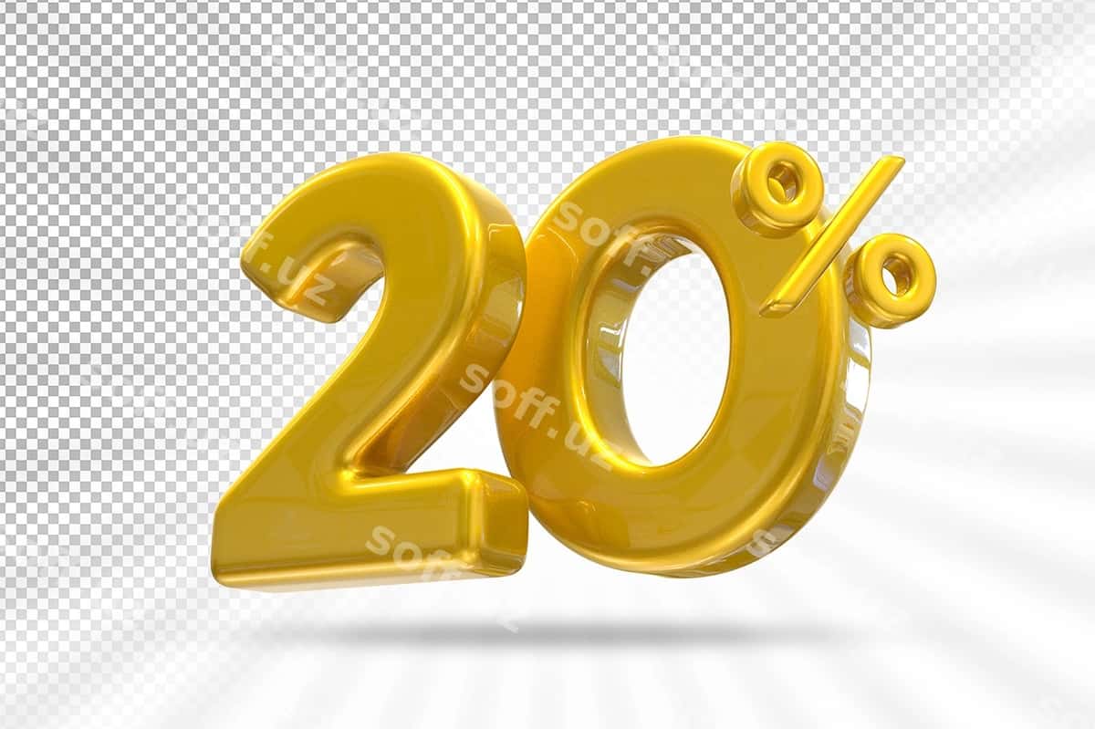 20 foiz oltin sotuv 3D | 20 percent gold offer 3d 1
