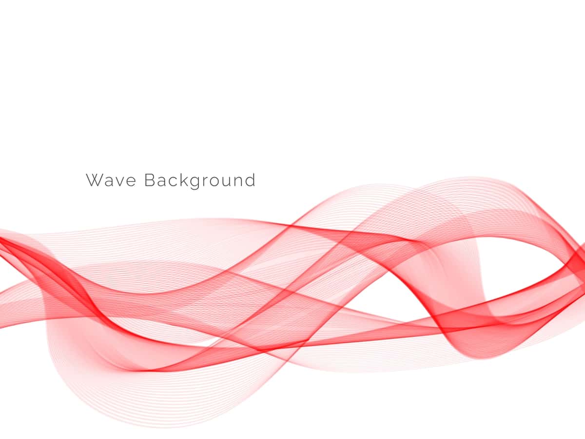 Zamonaviy qizil to'lqin dizayni fon vektori | Modern red wave design background vector 1