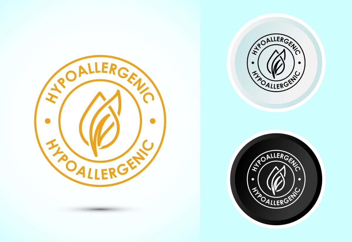 Gipoalerjenik sinovdan o'tgan piktogramma dizayni tasvirlangan kosmetik sertifikat | Hypoallergenic tested icon design illustration cosmetic certification 1