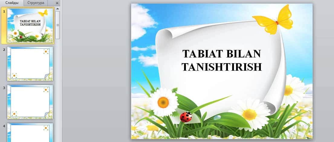 Tabiat bilan tanishtirish shablom 2
