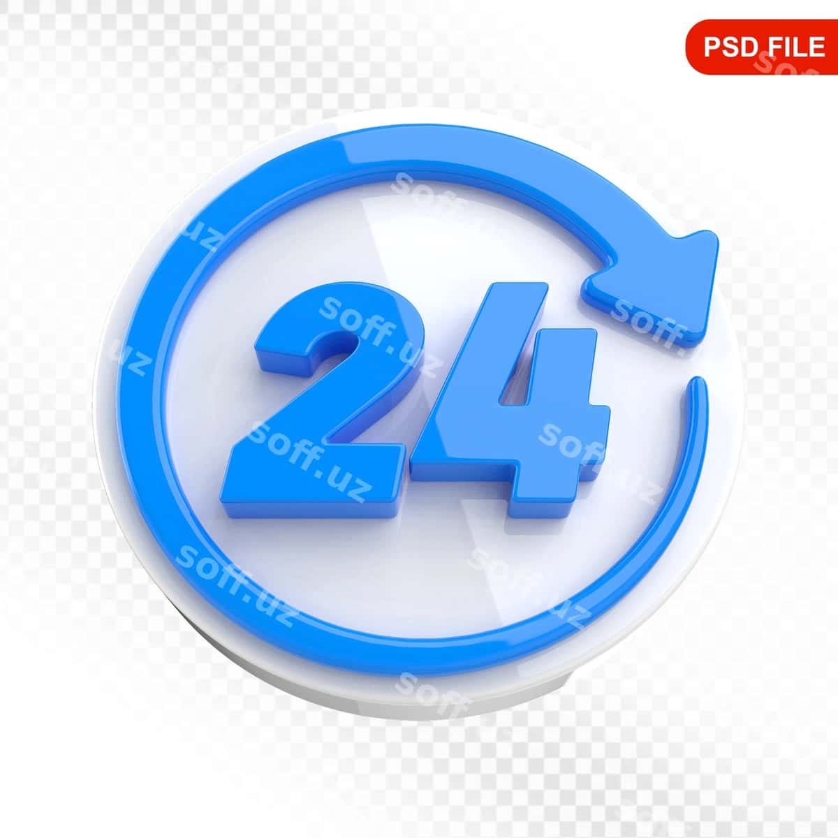24 soat xizmat 3D ikon | 24 hours service 3d icon 1