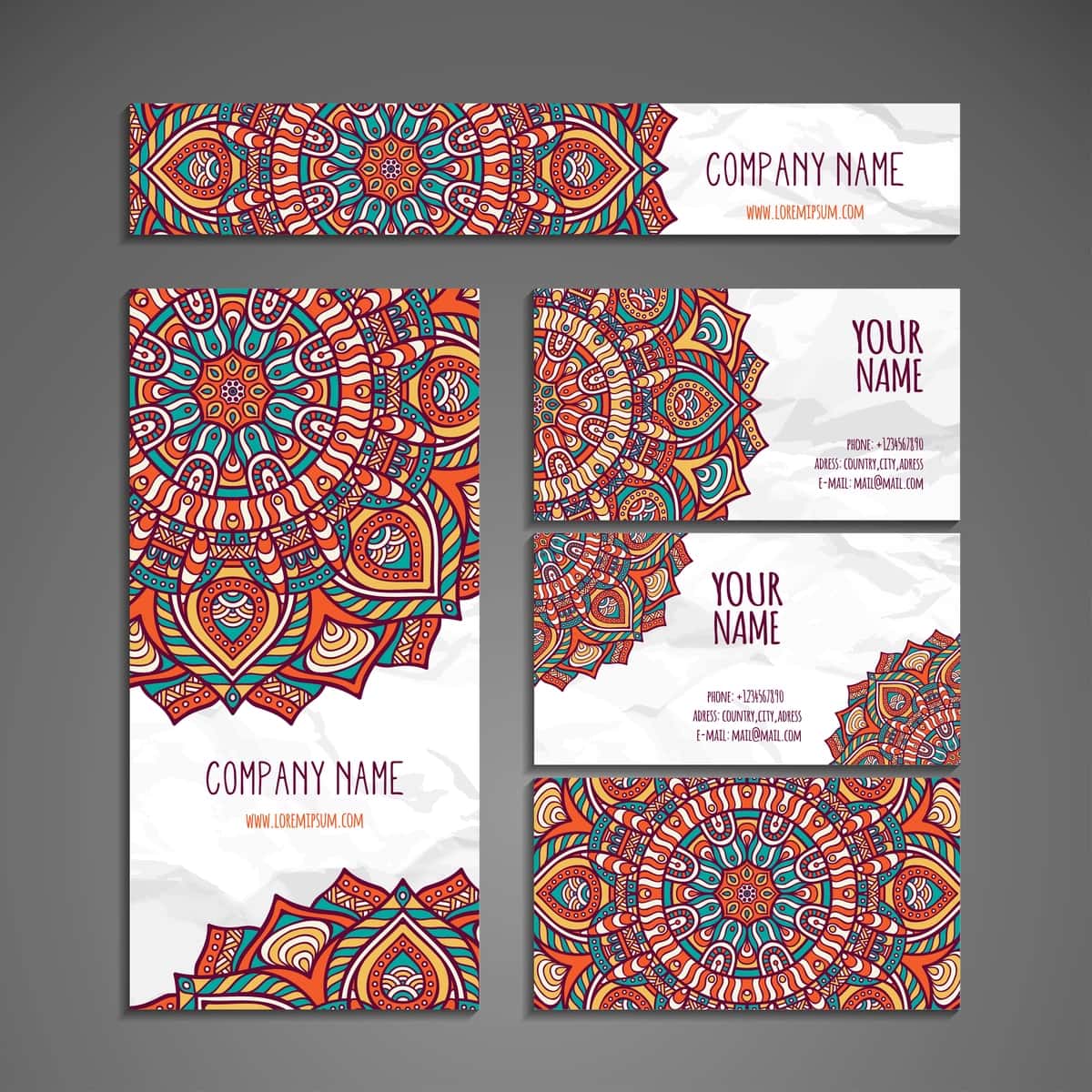 Rangli etnik kantselyariya to'plami | Colorful ethnic stationery collection 1