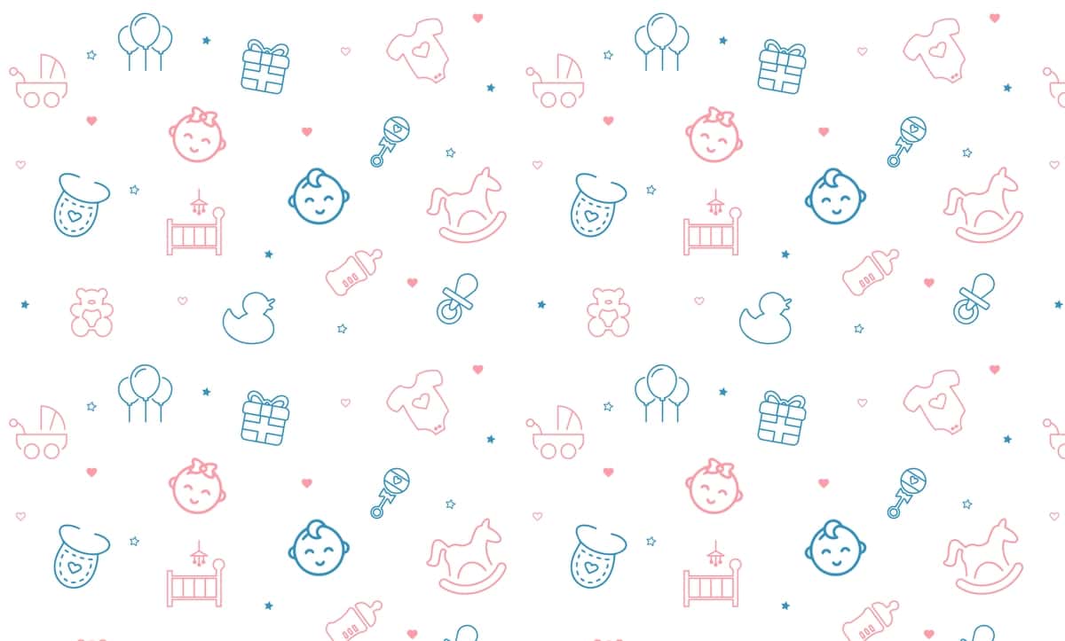 Yangi tug'ilgan chaqaloq dush choksiz naqsh to'qimachilik chop tabrik kartalari | Newborn baby shower seamless pattern textile print greeting cards 1