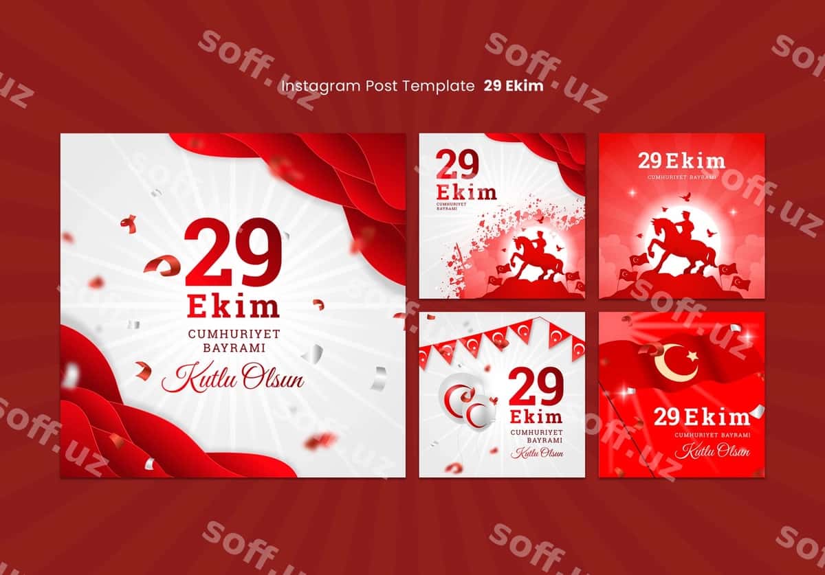 29 ekim bayrami shabloni | 29 ekim celebration template 1