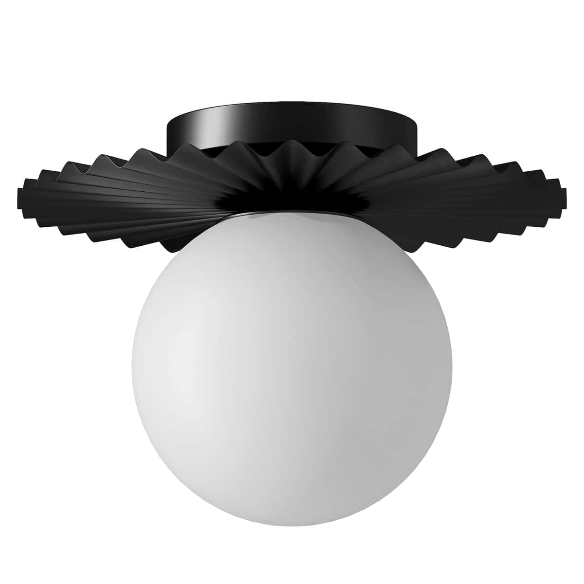 Abbey Gold Modern Globe Glass Flush Mount 2
