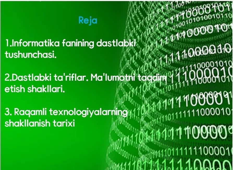 Informatikaning nazariy asoslari 2