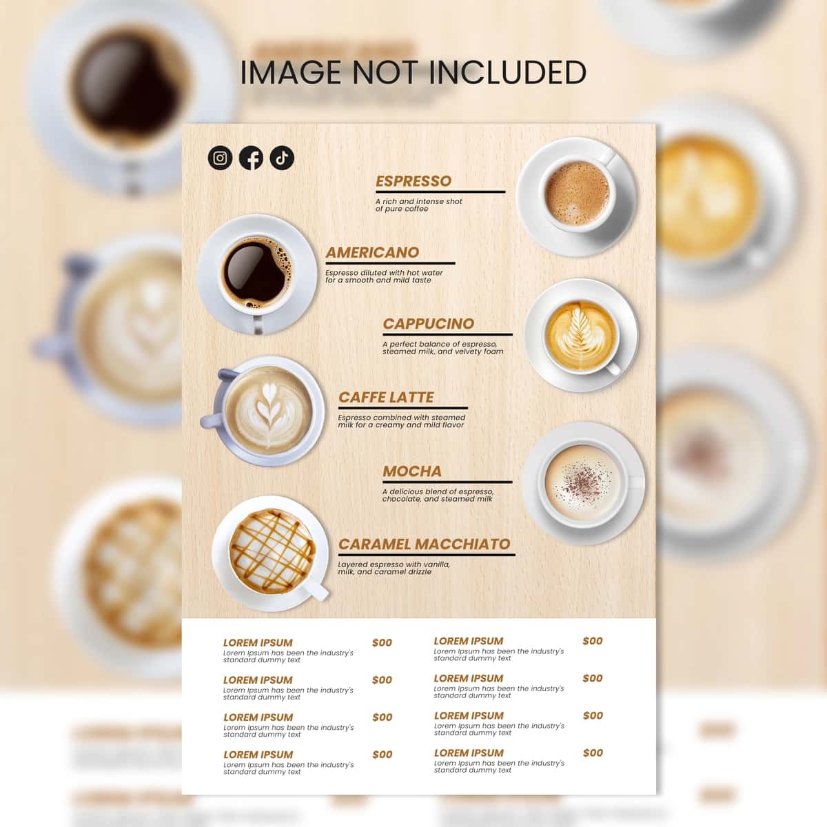 Kofe do'koni menyusi | Coffee shop menu 1