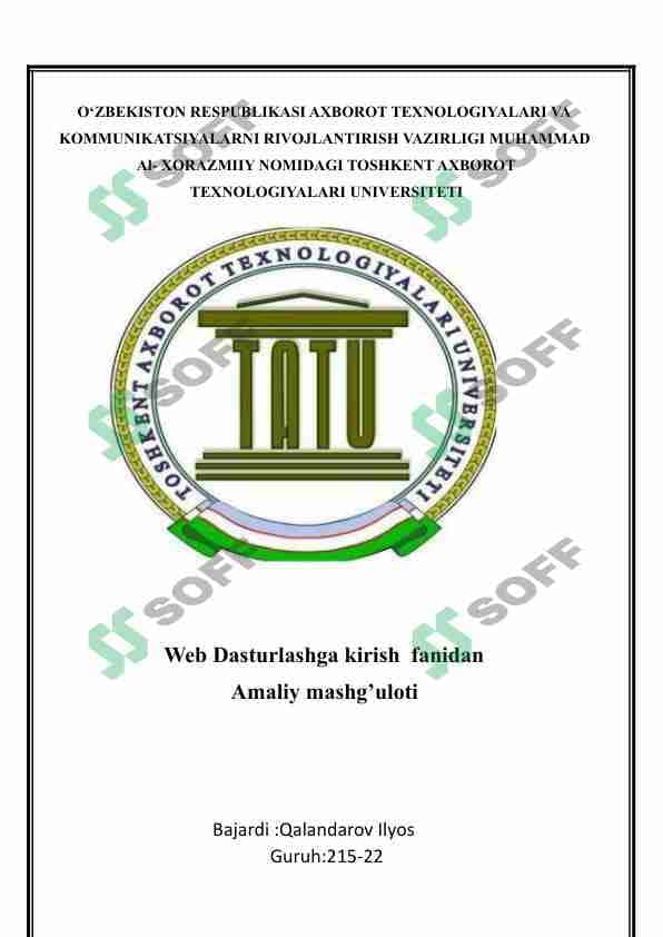 web dasturlashga kirish 1