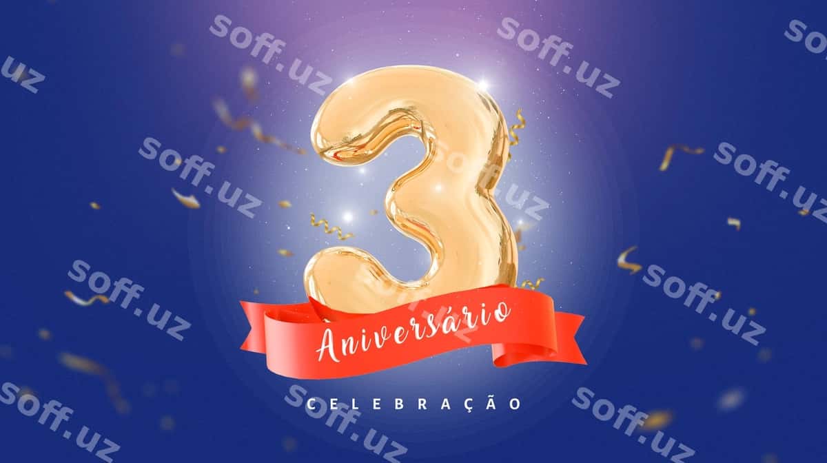 3 yil yubiley banneri | 3 years anniversary banner 1