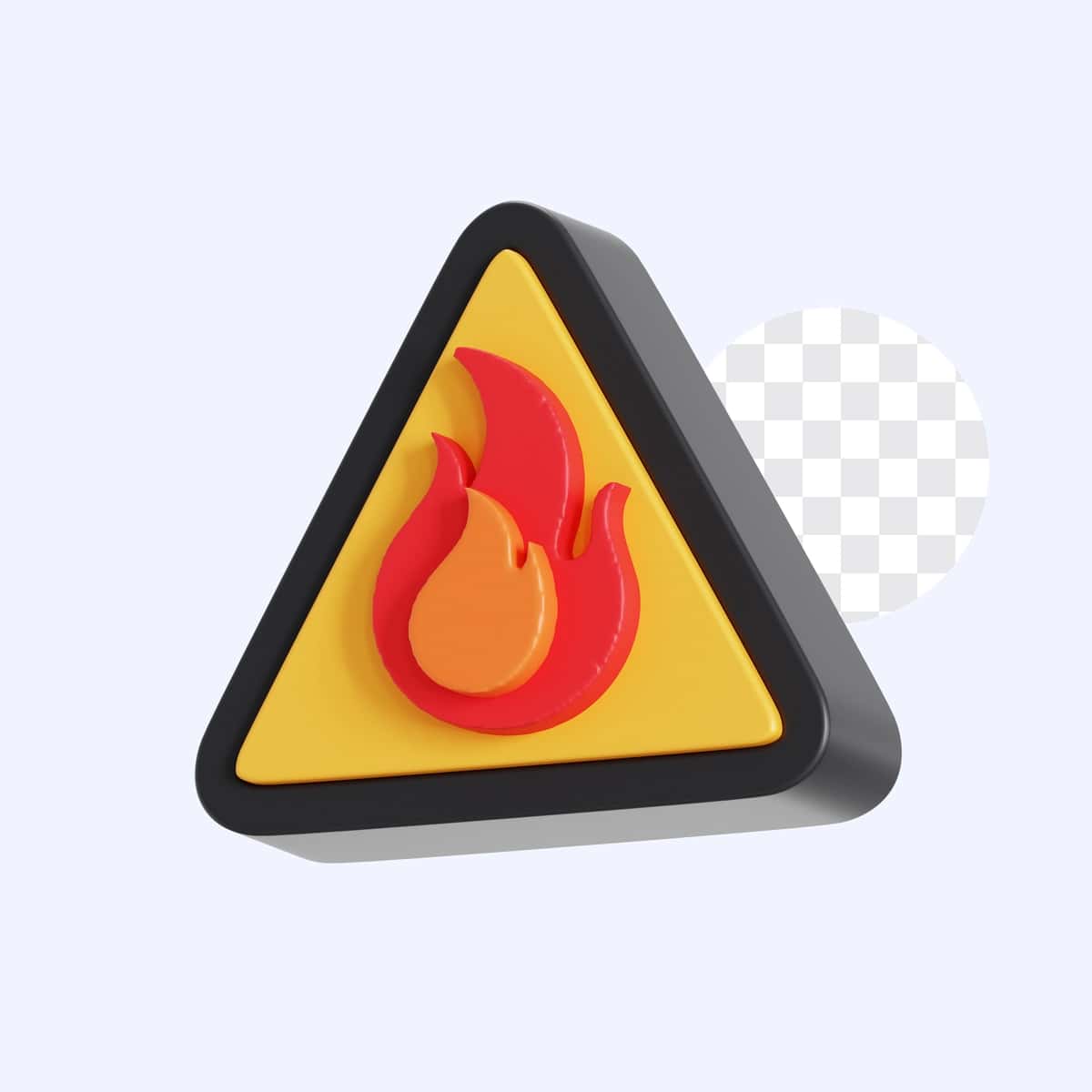 3D tasvir yong'in haqida ogohlantirish | 3d illustration fire warning 1