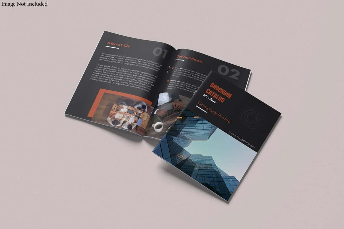 A4 risoladagi katalog maketi | A4 brochure catalog mockup 1