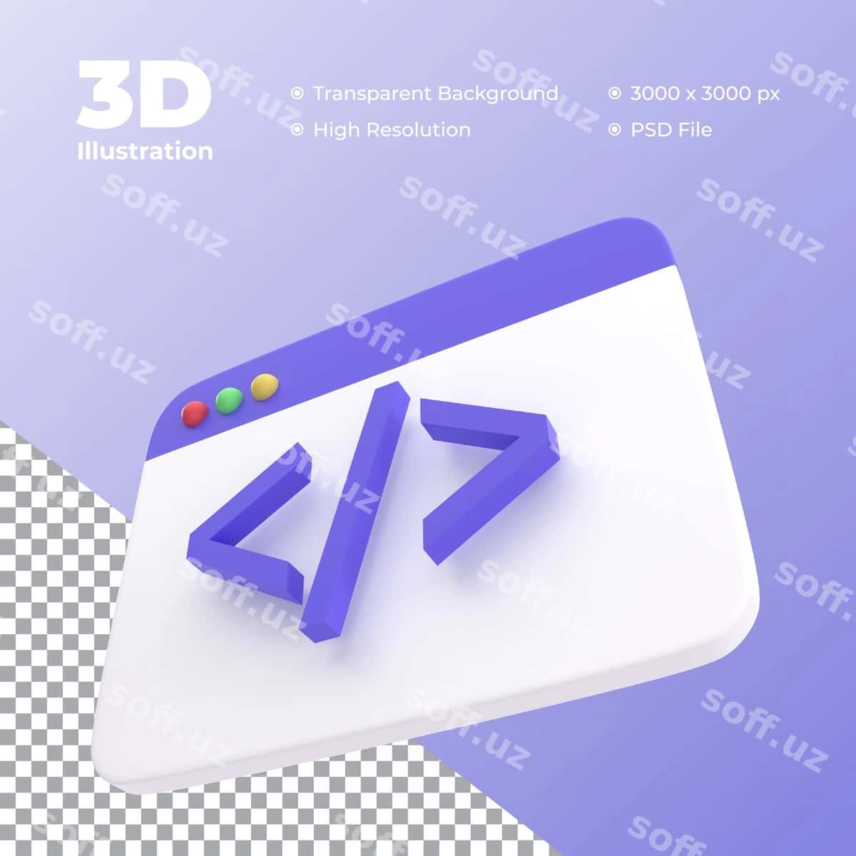 3d kodlash ikonasi | 3d coding icon 1