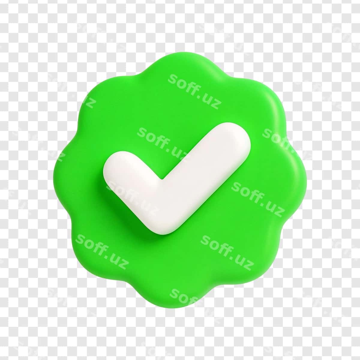 3D yashil tasdiqlangan tasdiq belgisi belgisi | 3d green verified check mark icon 1
