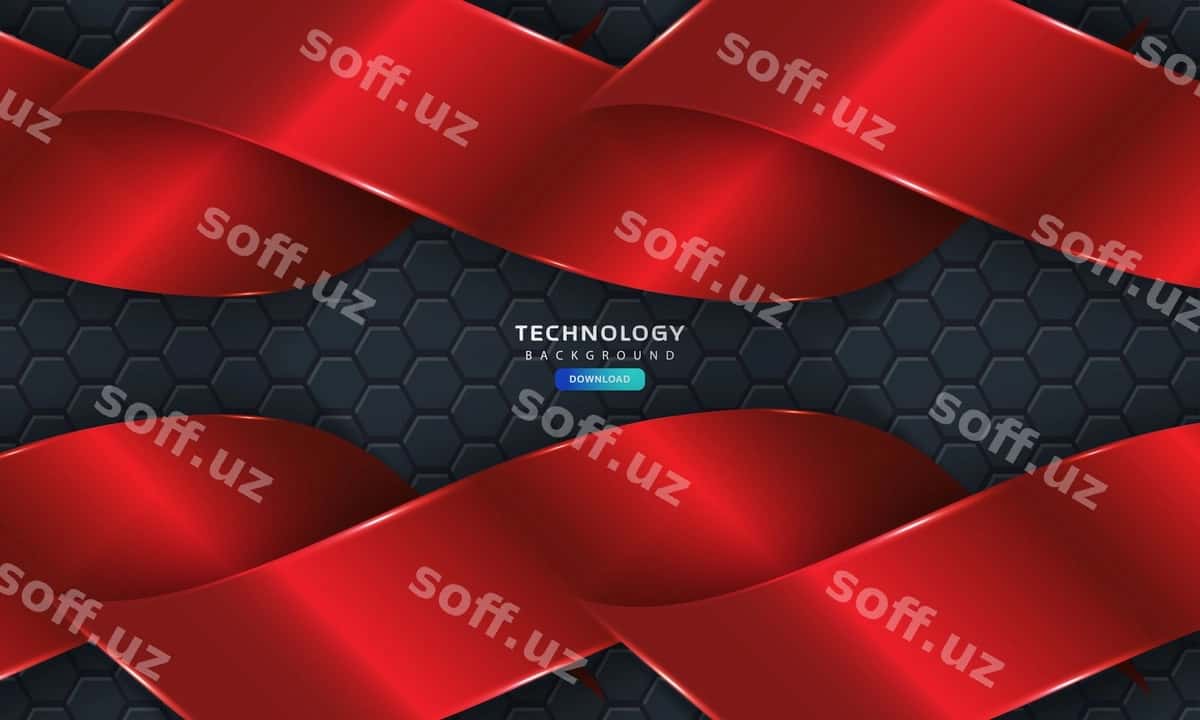 3d hexagon qizil bezatilgan qatlamlar orqa fonda | 3d hexagon red ornate layers background 1