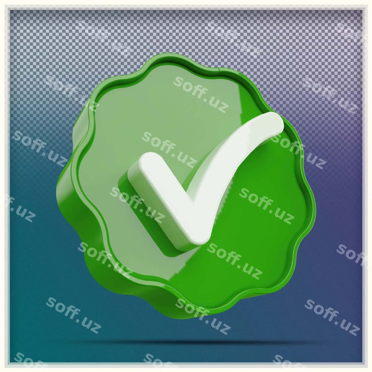 3D belgi tasdiq belgisi | 3d icon check mark 1