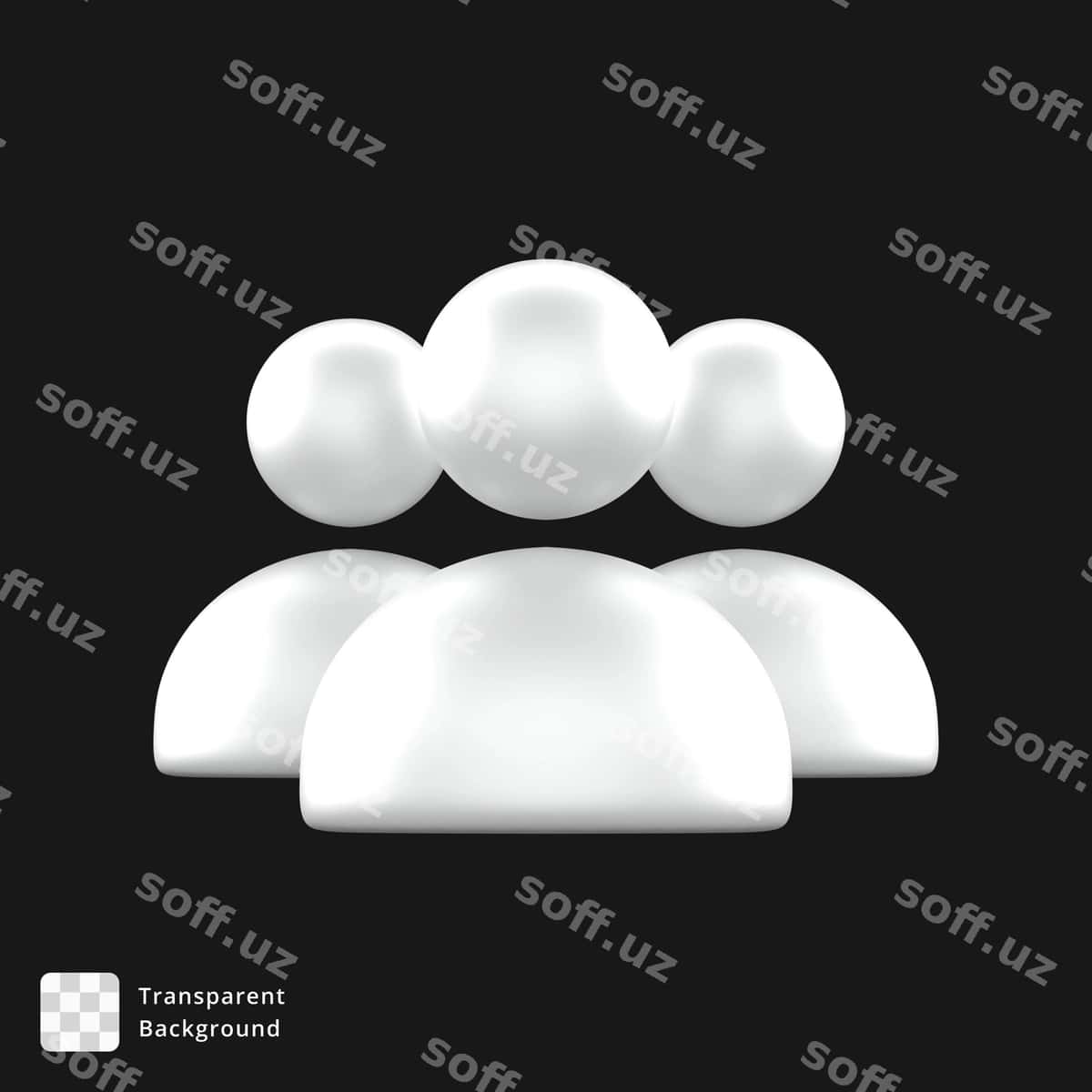 3d ikonqa oq foydalanuvchilar | 3d icon white users 1