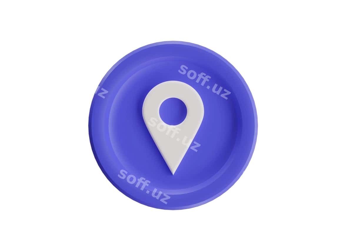 3 o'lchovli joylashuv pini ikonka binafsha | 3d location pin icon purple 1