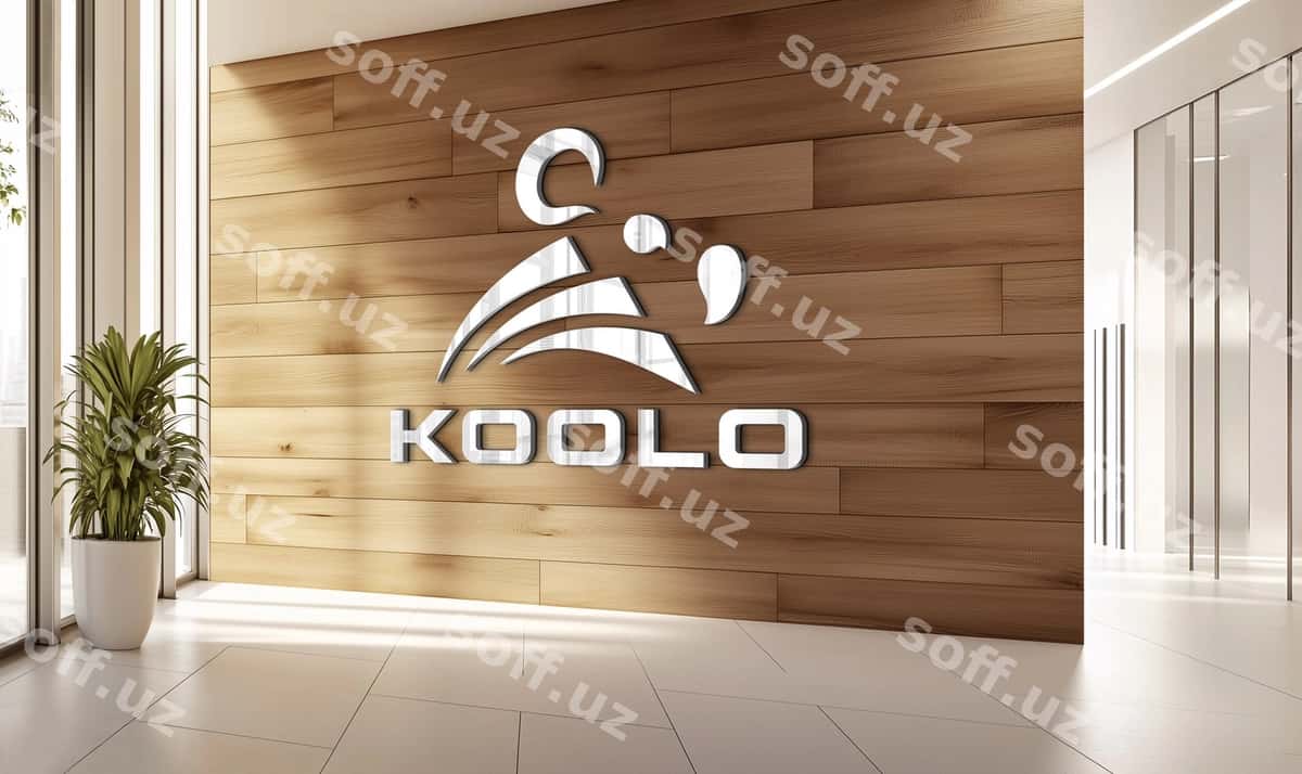 3D logo namunasi yog'ochli devor | 3d logo mockup with wooden wall 1