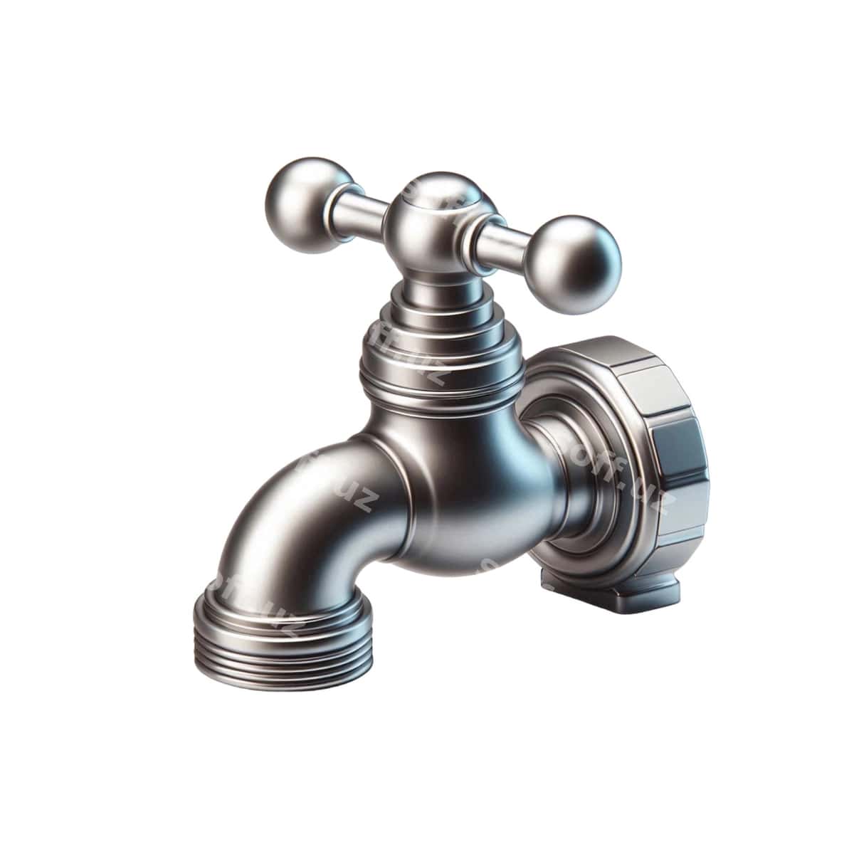 3D suw krani metal vektor | 3d metallic water faucet vector 1