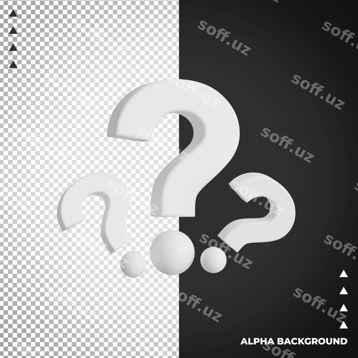 3d savol belgisi | 3d question mark 1