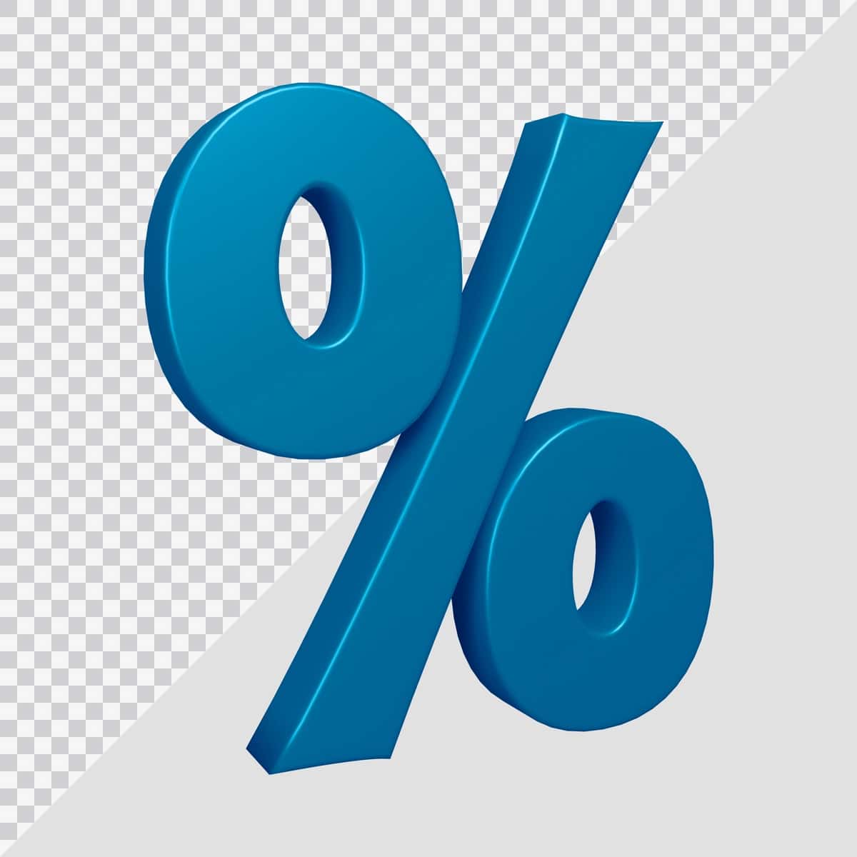 3D renderlash foiz belgisi | 3d rendering percent symbol 1