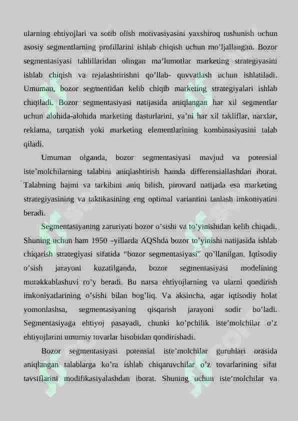 BOZOR SEGMENTATSIYASI 3