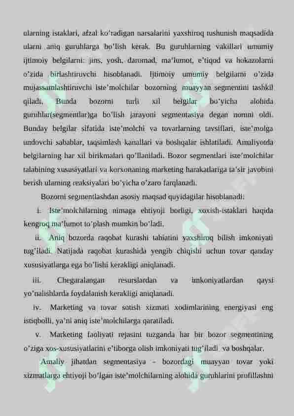 BOZOR SEGMENTATSIYASI 4