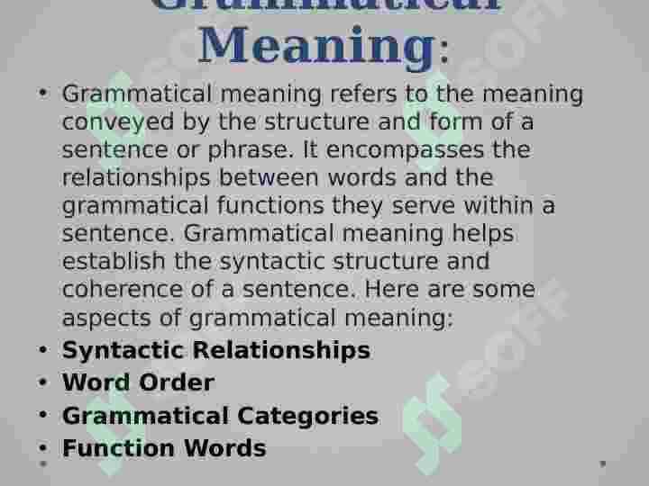 Types of meaning 3