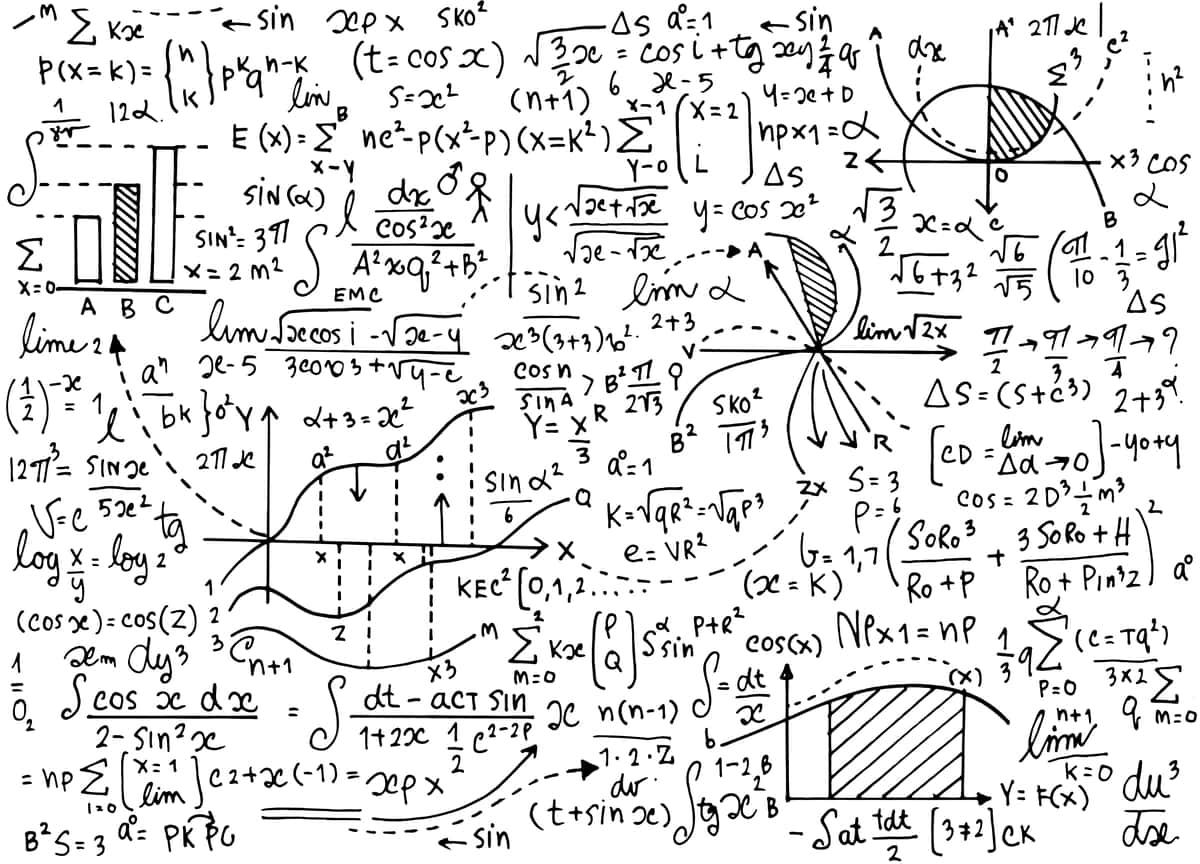 Qo'lda yozilgan formulalar bilan matematik ta'lim shakli | Math education pattern with handwritten formulas 1
