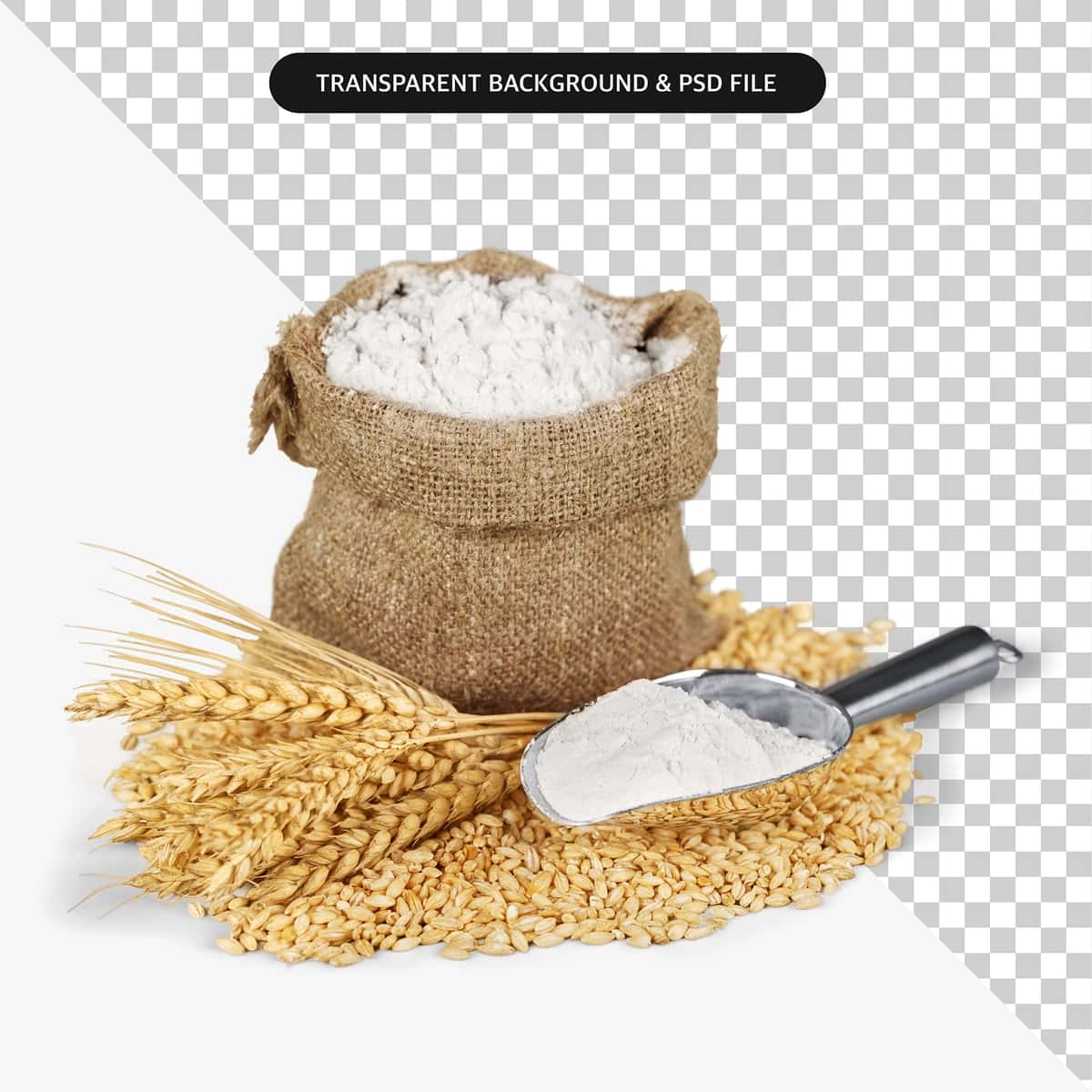 Bug'doy qoshiq bilan un qop | Flour sack with wheat scoop 1