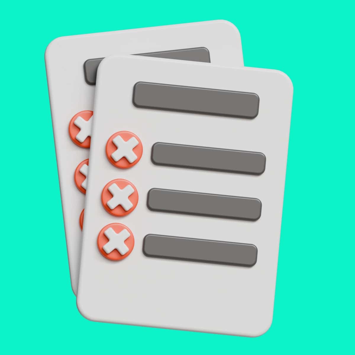 Qizil xoch belgilari bilan nazorat ro'yxati | Checklist with red cross marks 1