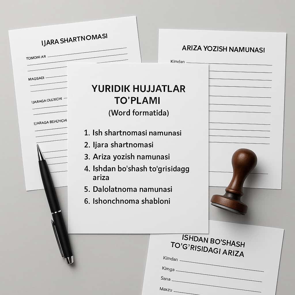 Yuridik hujjatlar to‘plami (Word formatida) 1