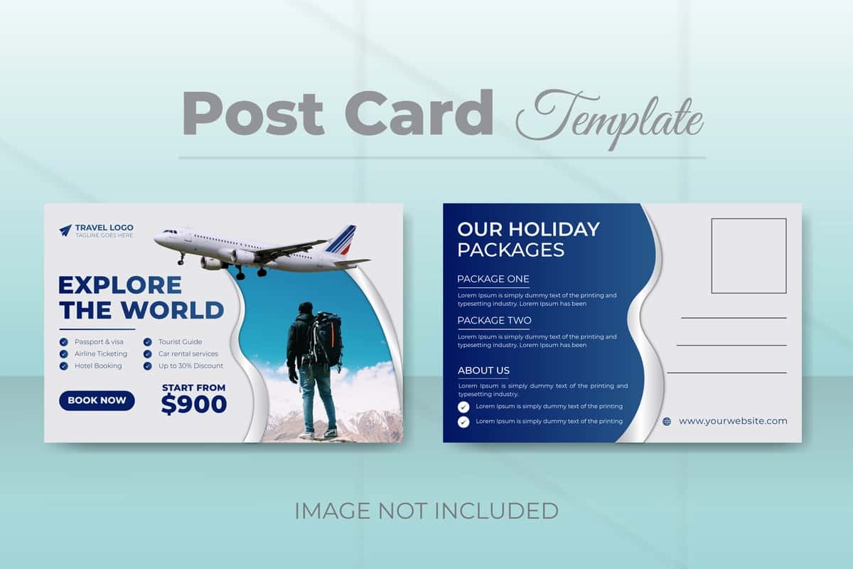 Zamonaviy otkritka dizayni shabloni | Modern postcard design template 1