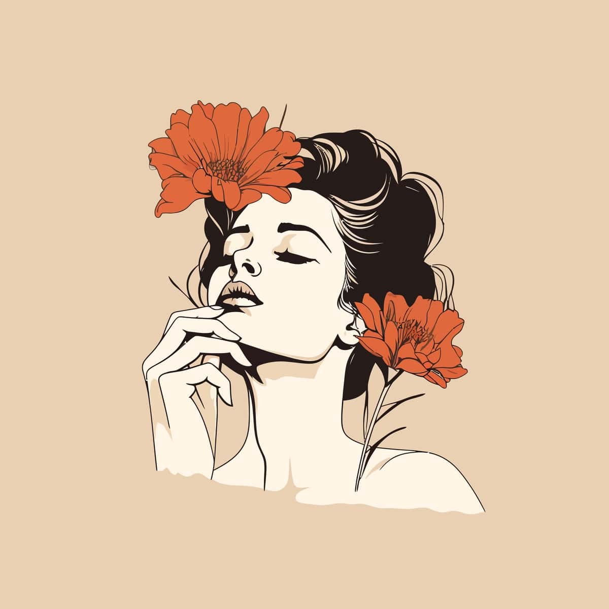 Minimalist ayollar gullaydi | Minimalist women flower 1