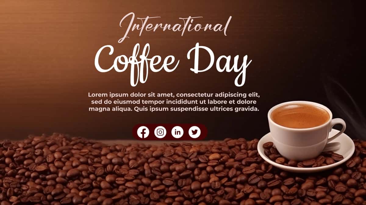 Xalqaro kofe kuni chizilgan rasmlar fonida xalqaro | International day coffee line drawing illustration background international 1