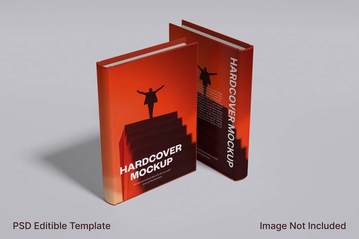 Professional qattiq muqovali kitob maket muqovasi dizayni taqdimoti | Professional hardcover book mockup cover design presentation 1