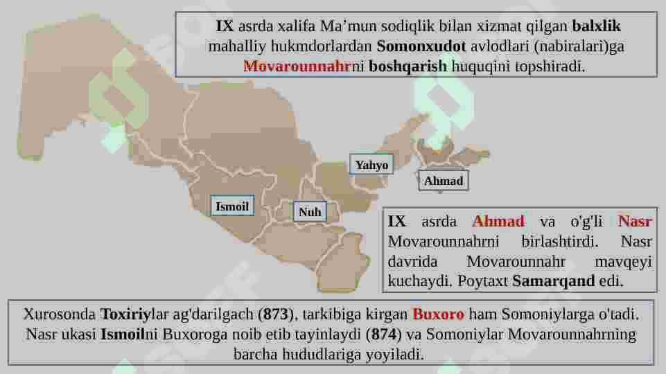 IX-XII asrlarda o‘zbek davlatchiligi 7