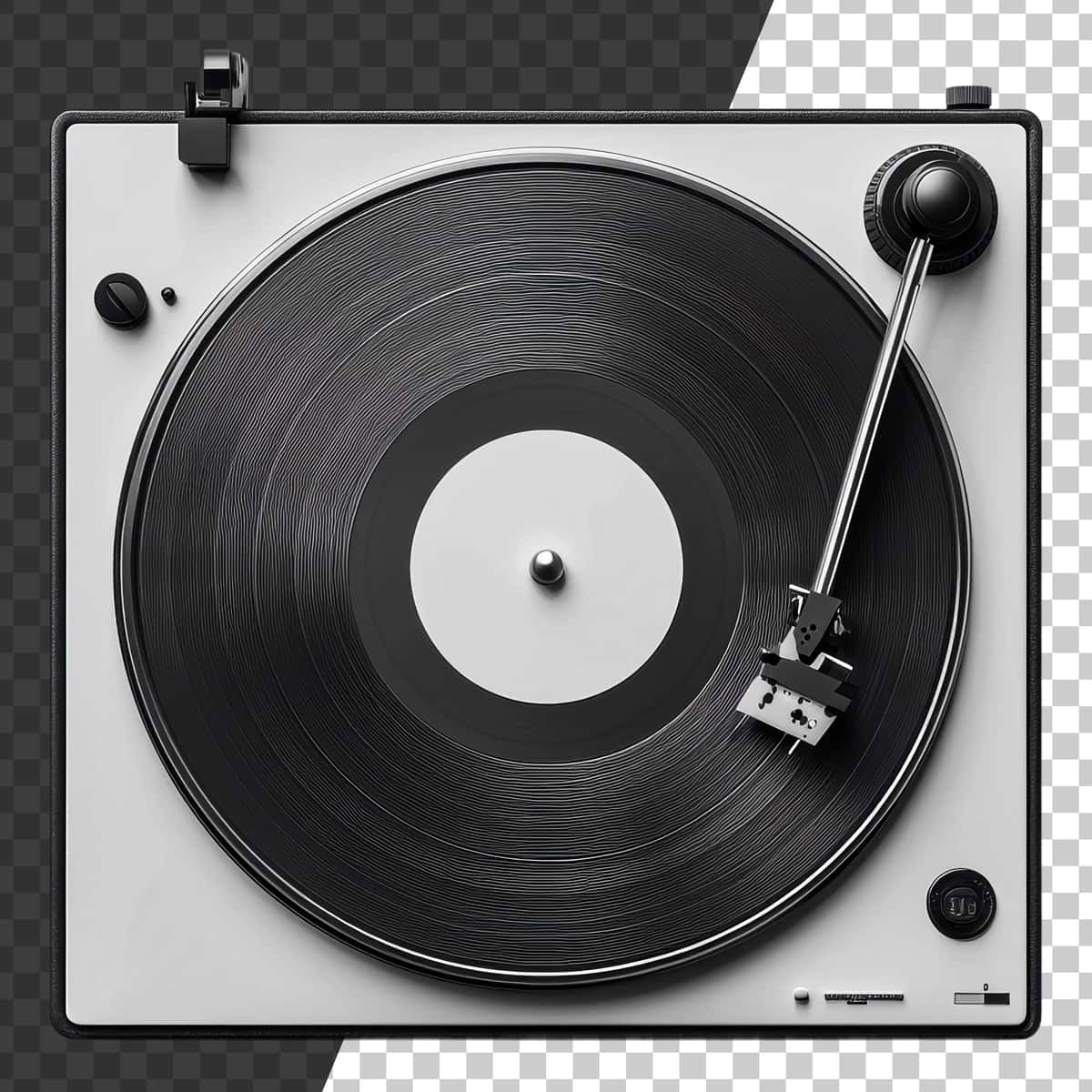Musiqa ijro etuvchi vinil plastinali Png klassik aylanuvchi stol | Png classic turntable with vinyl record playing music 1