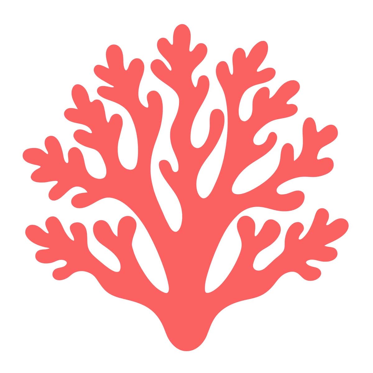 Coral dizayn clipart art illyustratsiyasi qattiq oq fon 11 | Coral design clipart art illustration solid white background 11 1