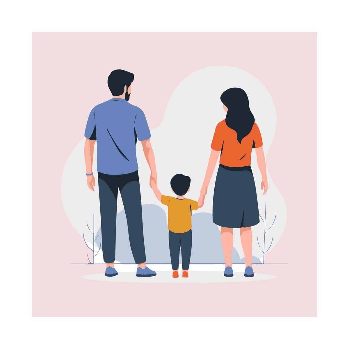 Erkak bola pushti fon bilan old devorda turibdi | Man child are standing front wall with pink background 1