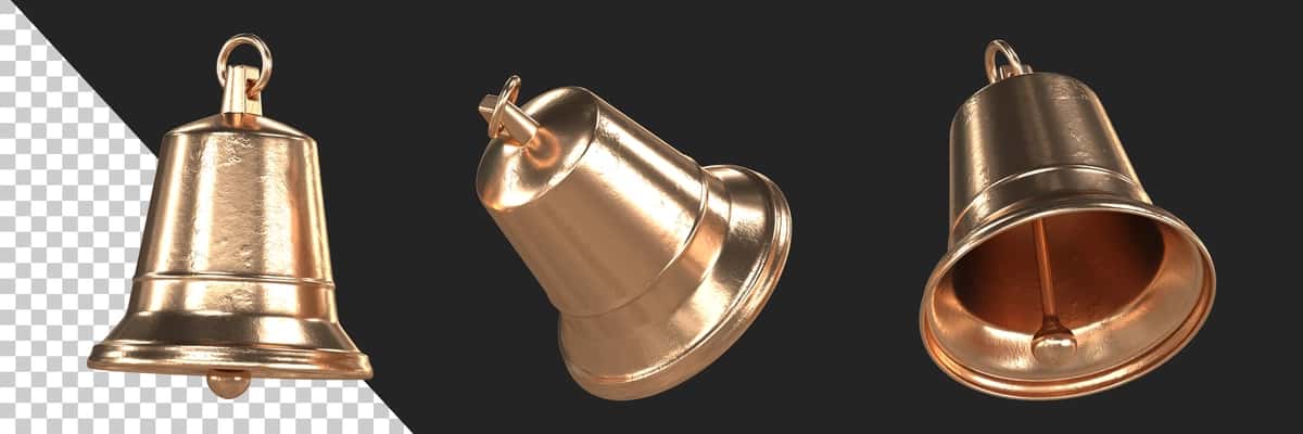 Oltin qo'ng'iroq izolyatsiya qilingan oq izolyatsiya qilingan | Gold bell isolated white isolated 1