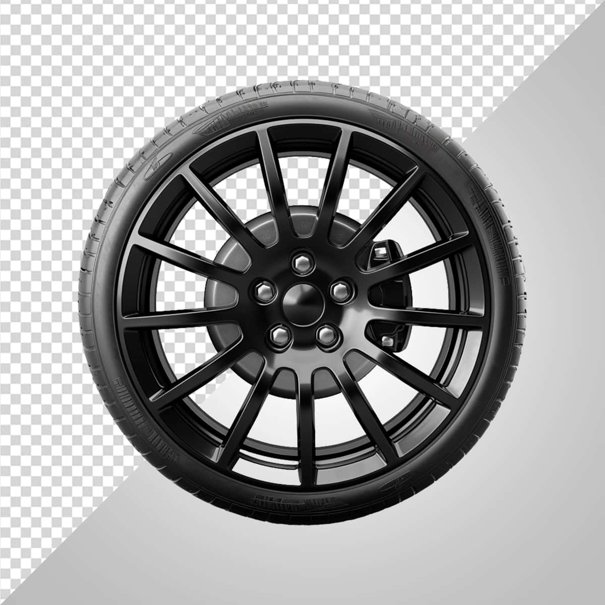 Jant shinalari bilan avtomobil g'ildiragi png | Car wheel with rim tire png 1