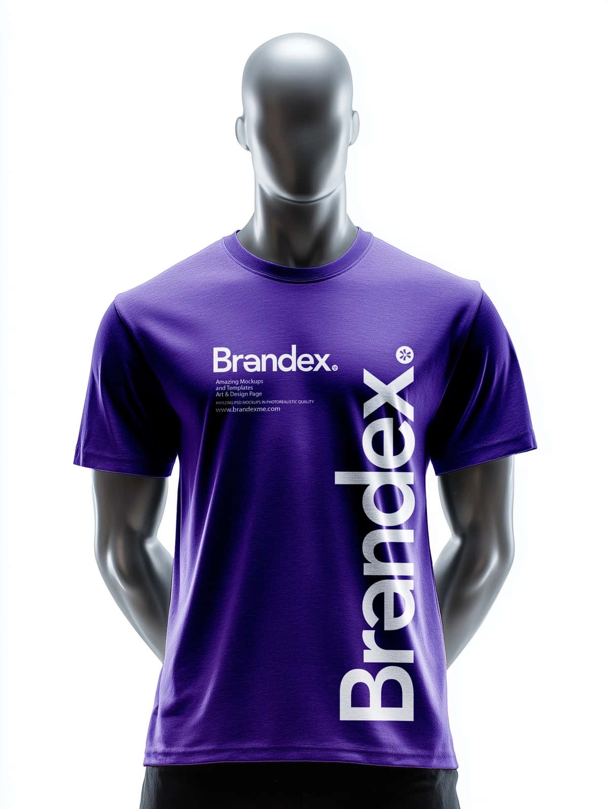 Brendli fotorealistik futbolka maketi | Photorealistic tshirt mockup with branding 1