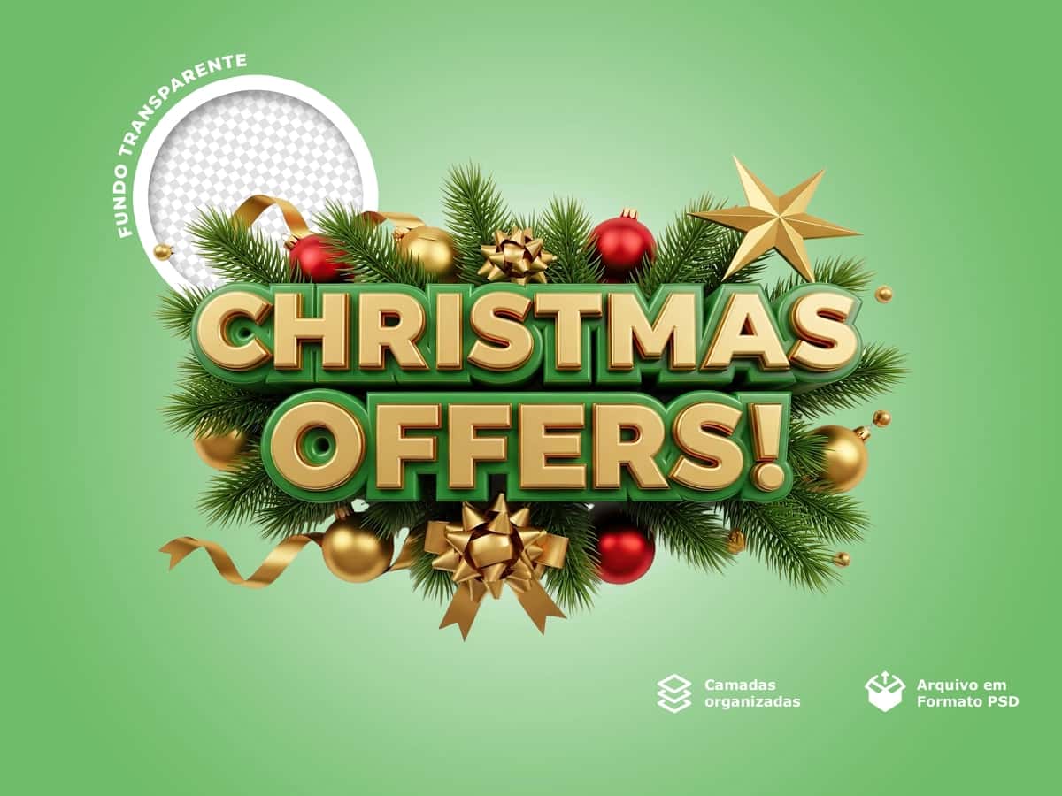 Bayram bezaklari bilan bayramona 3D Rojdestvo takliflari | Festive 3d christmas offers with holiday decorations 1