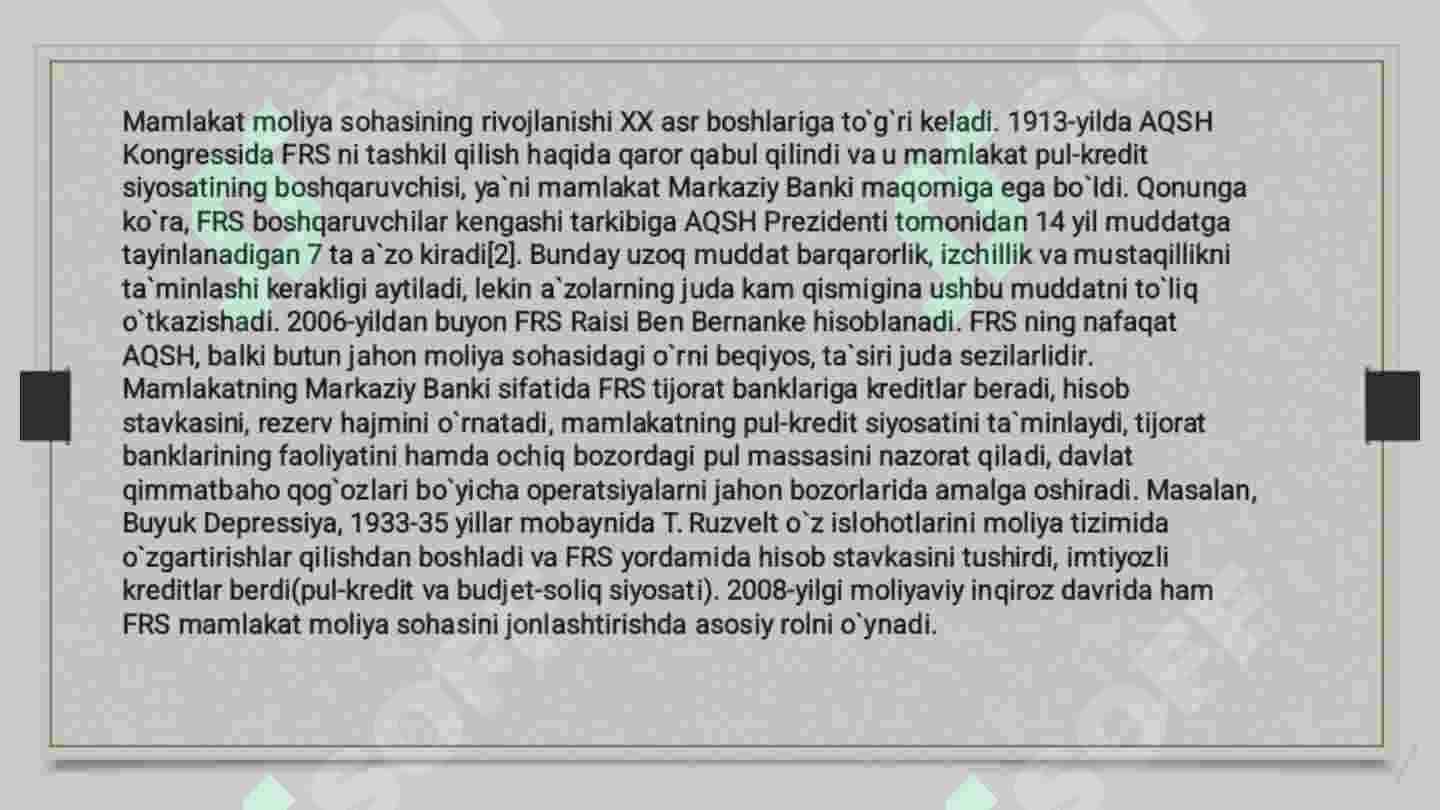 Aqsh bank tizimi 5