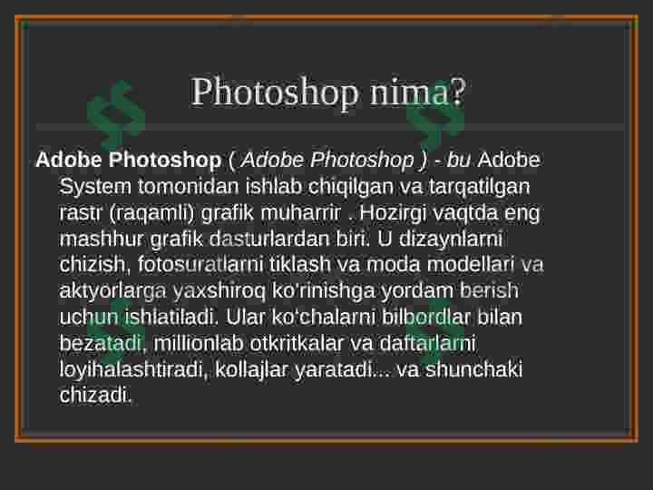 Adobe Photoshop. 2