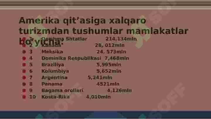 Amerika turizmi taqdimot 5